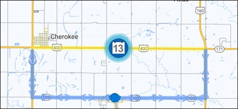 On Wednesday, Sept. 13 and Thursday, Sept. 14, U.S. 400 at Cherokee will be closed to allow the South Kansas & Oklahoma (SKOL) Railroad to make repairs to the railroad crossing.