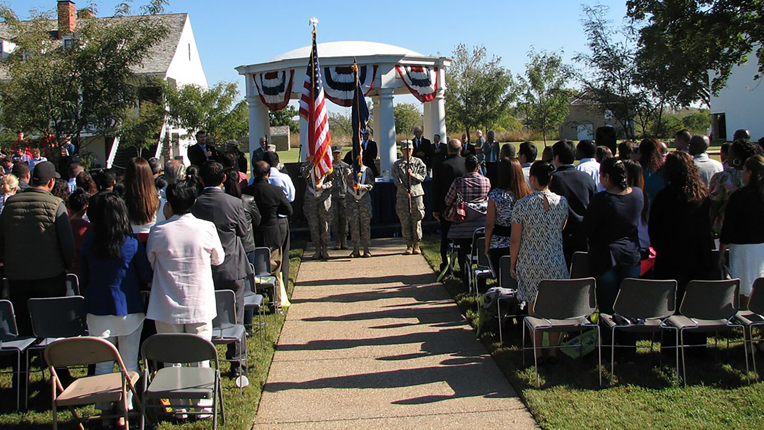 A total of 96 new citizens will be welcomed during a Special Naturalization Ceremony Special Naturalization Ceremony at Fort Scott National Historic Site. The ceremony will be open to the public.