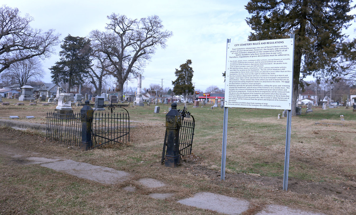 An anonymous donor has agreed to match up to $5,000 in donations that come to the City of Fort Madison in an effort to spruce up the historic City Cemetery. Photo by Chuck Vandenberg/PCC