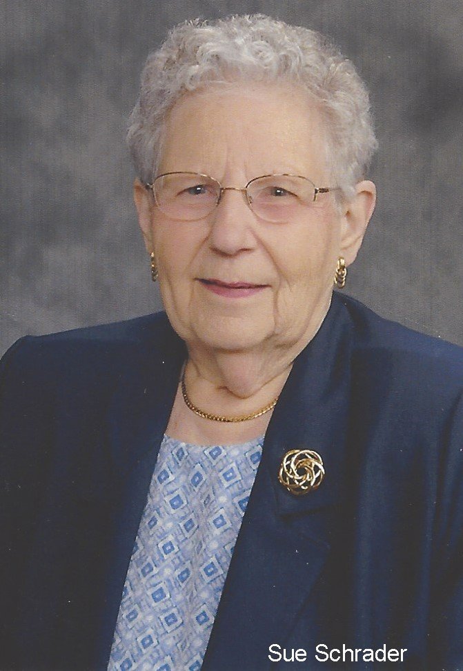 Eleanor Susannah “Sue” Gordon Schrader, 92, of Carthage, IL, formerly of Hamilton, IL died Wednesday, May 12, 2021.