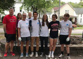 A group of students and staff with Fort Madison High School's Green Team helped clean up Old Settlers Park over the weekend. Courtesy photo