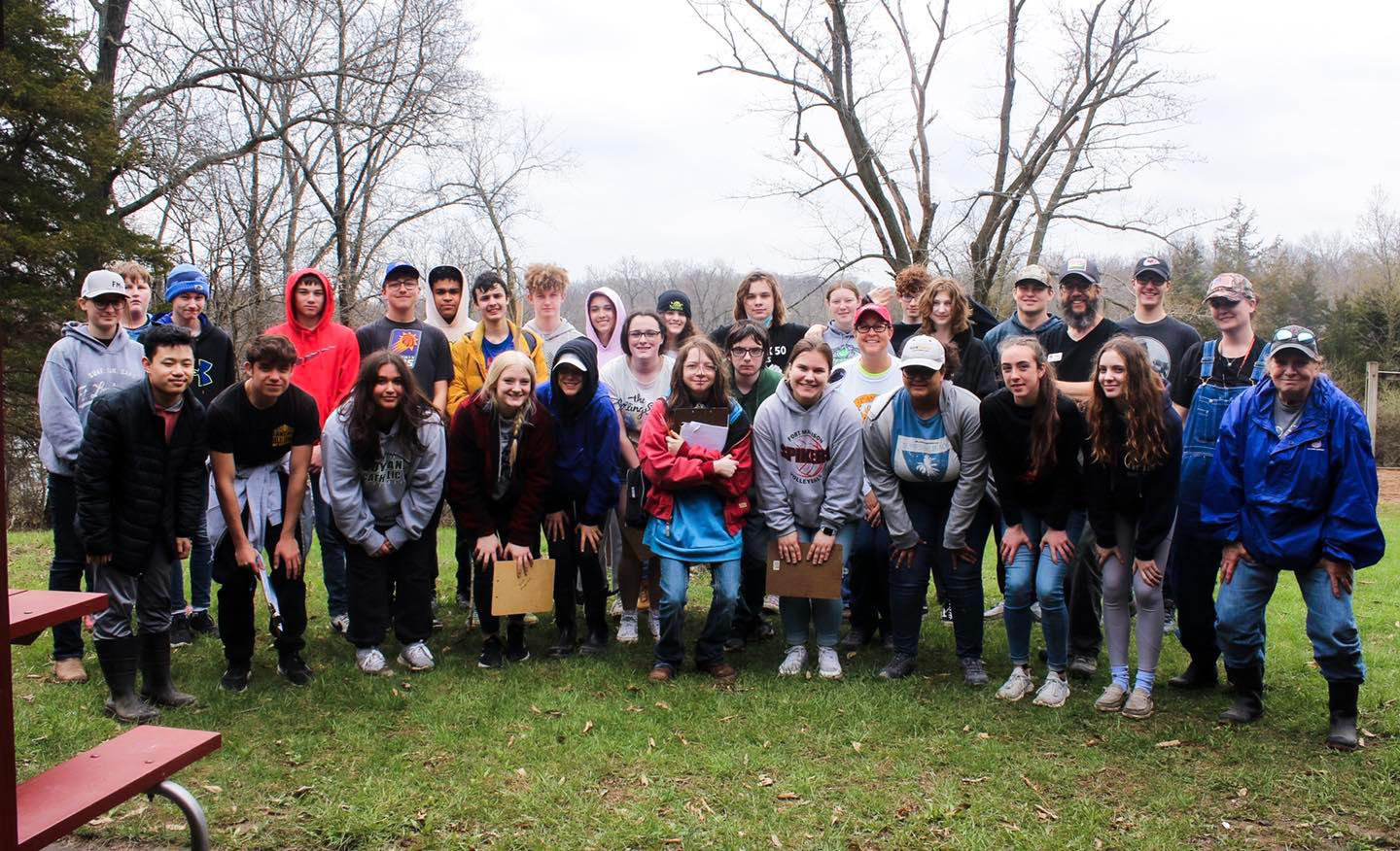 FMHS students went out to Wilson Lake for work to celebrate Earth Day Friday. Students got in-class demonstrations and outdoor work in honor of the day. Photo courtesy of FMHS