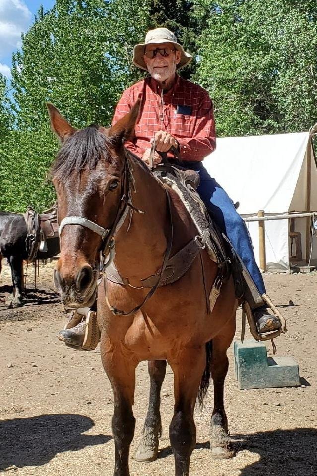 Curt requires a gentle, broke-in horse that can stick to the trail.