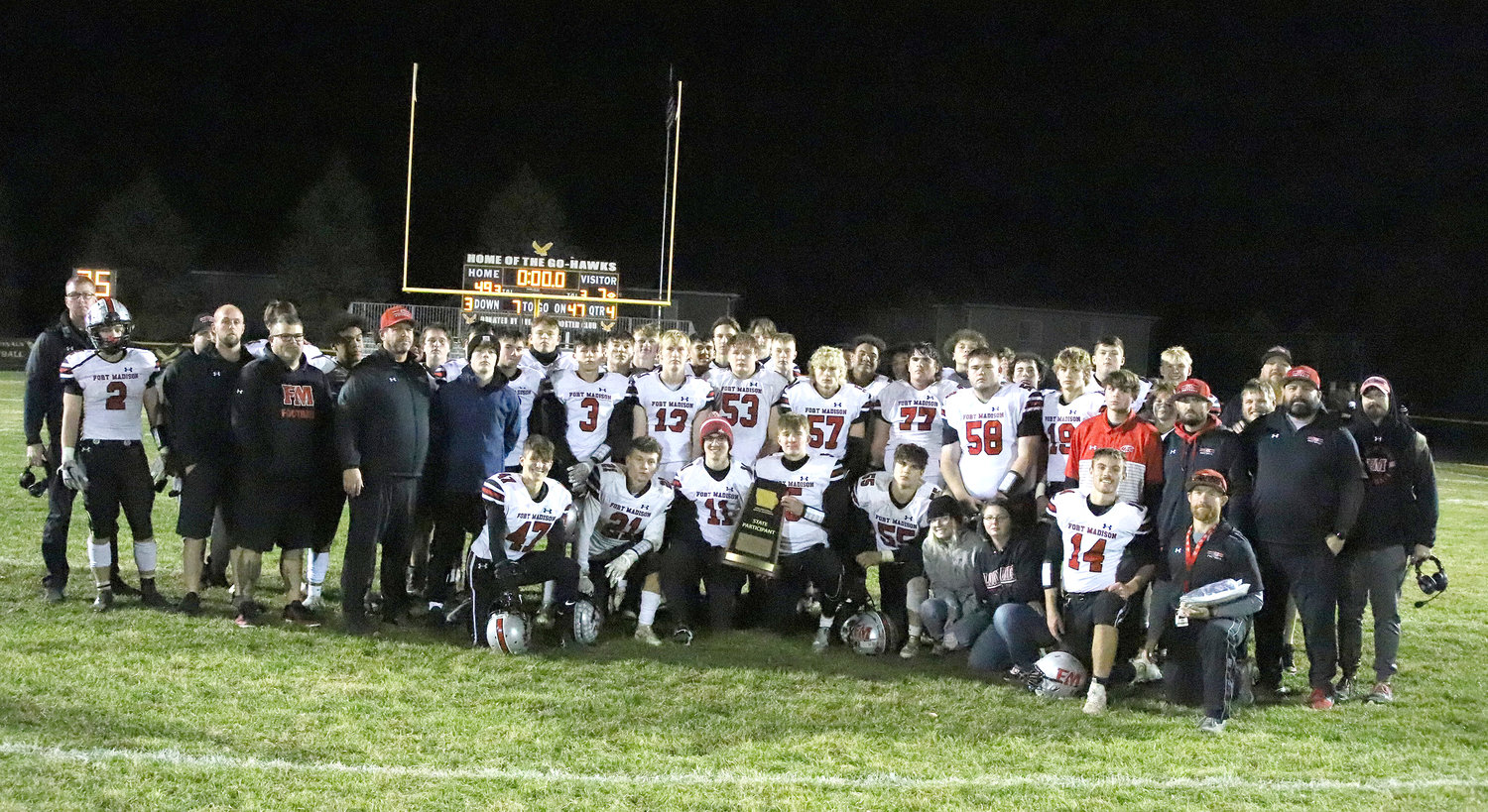The 2022 Bloodhound football team wraps its season in a playoff banner after finishing 7-3 with an opening round loss to Waverly-Shell Rock in Class 4A Pod B.