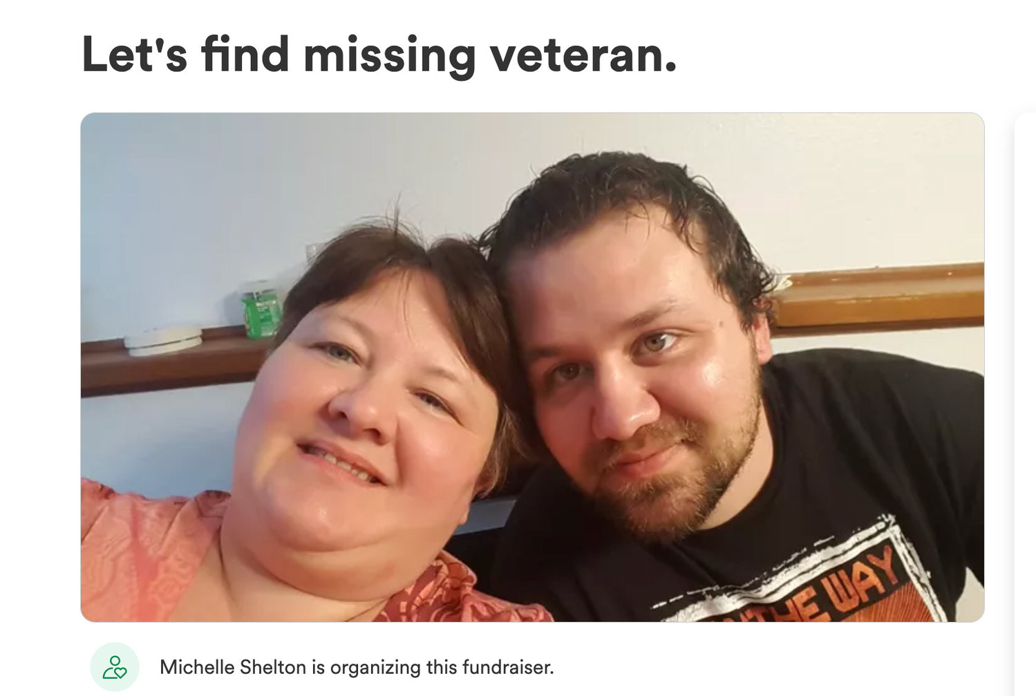 Michelle Shelton, mother of 37-year-old Christopher Golliher, Jr., has opened a GoFundMe page to raise money for a reward for the recovery of her son. Golliher has been missing since February 2022.