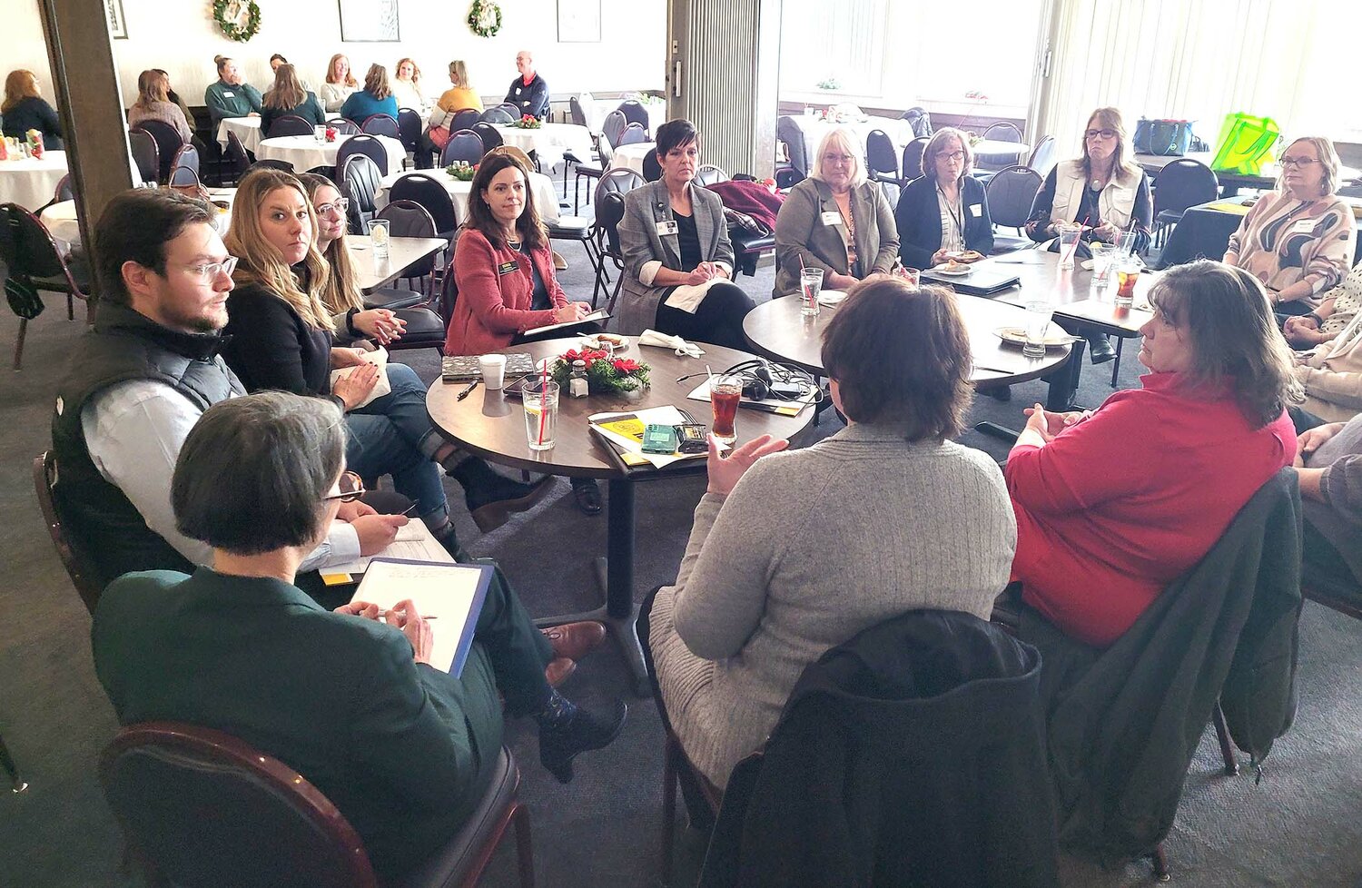 A group breakout session was part of Wednesday's public health forum at the Elks Lodge in downtown Fort Madison. The forum was hosted by the University of Iowa's College of Public Health and looked at ways to help create a healthier workforce and make local jobs more attractive to families.
