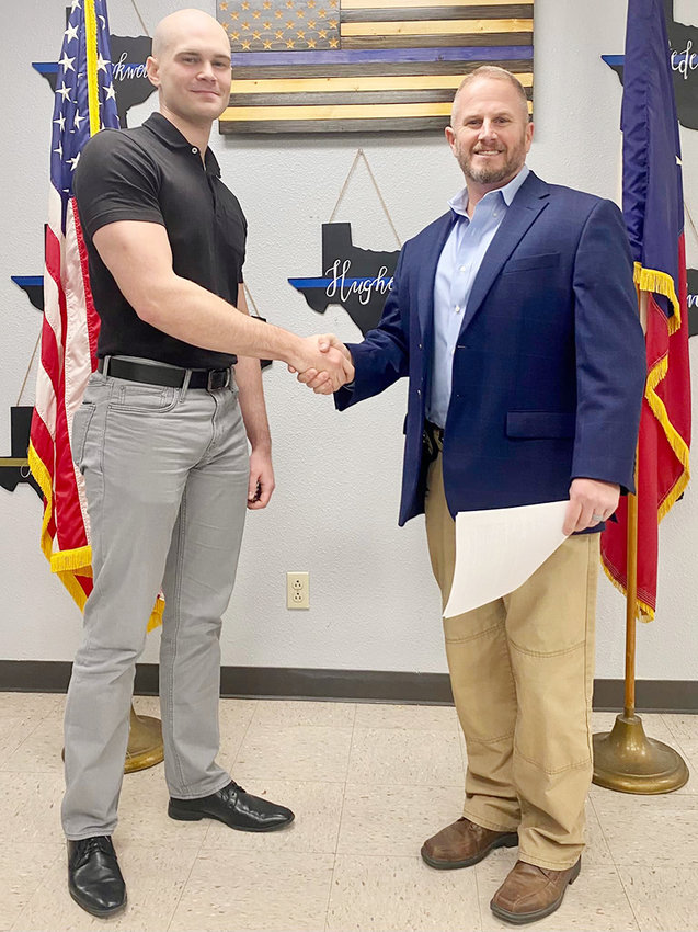 Officer Nathan Bell (left) was sworn in Jan. 26 by Silsbee Police Chief Shawn Blackwell. Bell comes to the Silsbee Police Department with more than 2 years of experience. He is a 2016 graduate of Shepherd High School and a 2018 graduate of the Angelina College Police Academy.