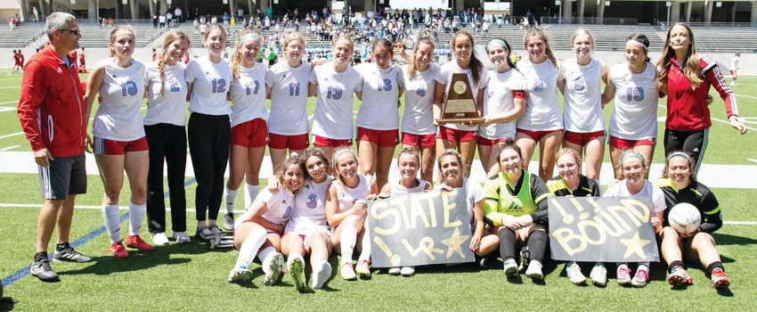 For the second time in school history, the Lumberton Lady Raiders advanced to the UIL Class 4A Girls Soccer State Tournament by winning the 4A Region 3 Tournament with a pair of 3-0 playo! wins  over Lake Belton and Bay City at Katy ISD&rsquo;s Legacy Stadium on April 8 and 9.
