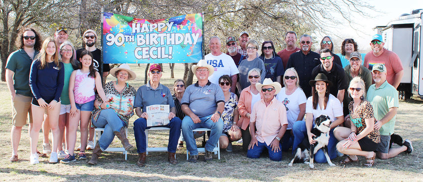Silsbee resident Cecil Cain (holding a copy of The Bee) recently celebrated his 90th birthday on March 20 with family and friends in Zephyr. Cain, who was in law enforcement, is the father of the late Ed Cain, who served as sheriff in Hardin County.
