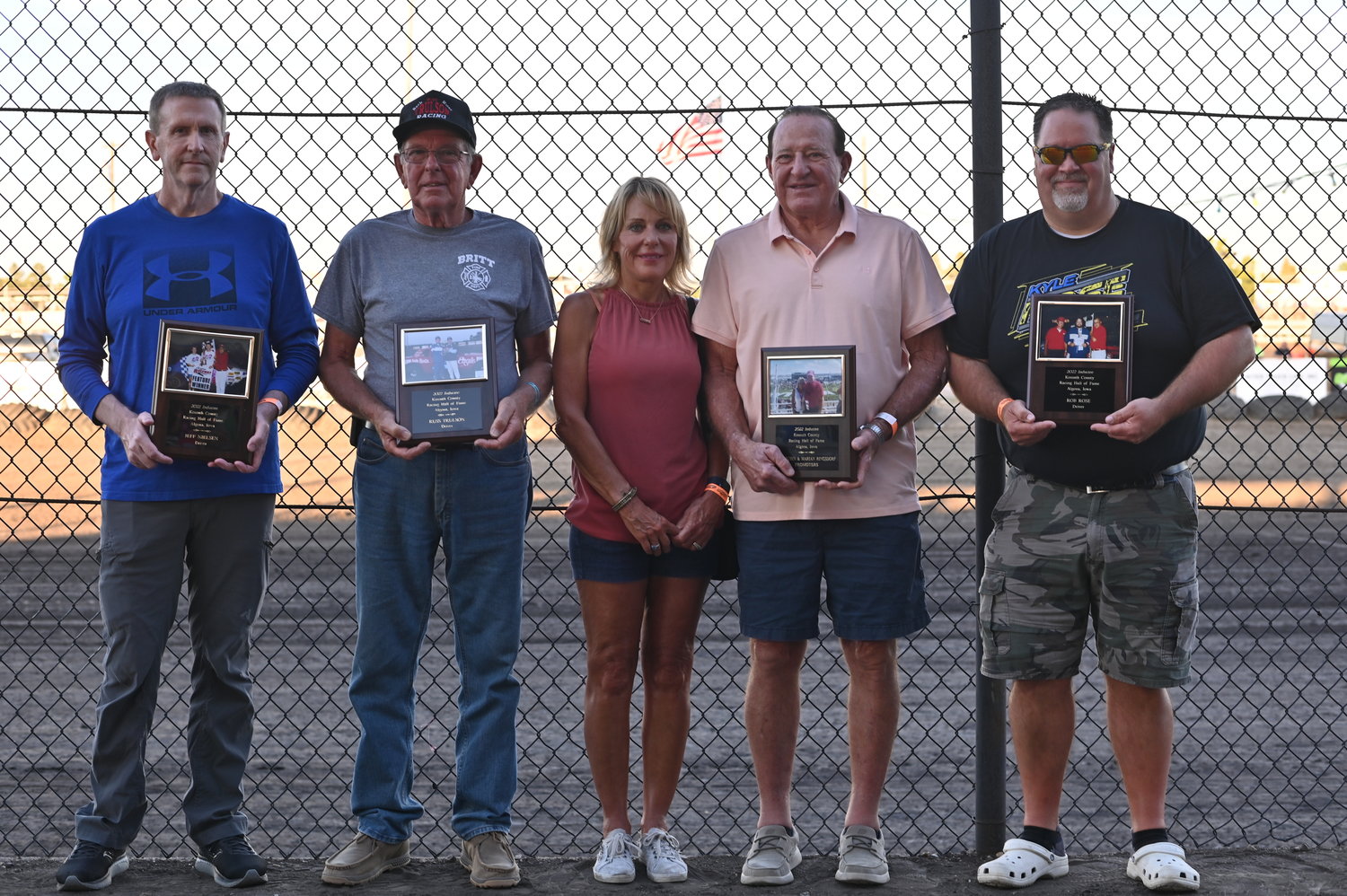 Inductees recognized during Kossuth County Fair Race Stateline