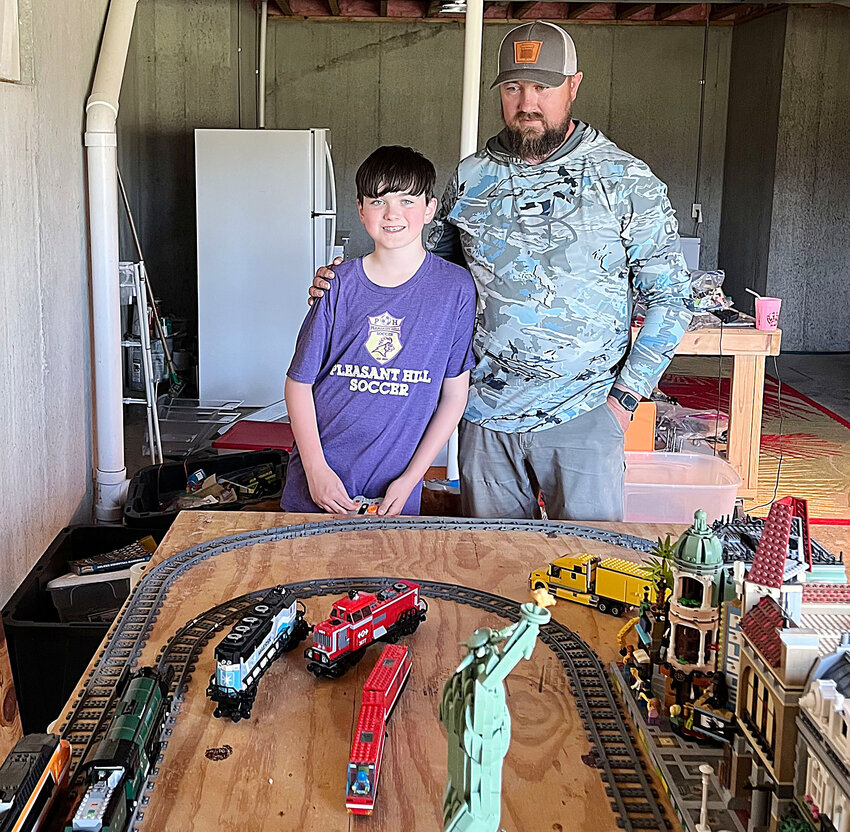 Father and son, Clifton and Brice Randolph, are looking forward to this year’s Railroad Days in Pleasant Hill. The event begins Friday and ends Sunday. They will be displaying their Lego trains and tracks at the event.