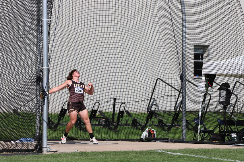 Adrian junior Hank Tenholder won the Class 2 discus Friday at the MSHSAA state track and field meet. Tenholder’s winning throw was 163 feet, 5 inches.