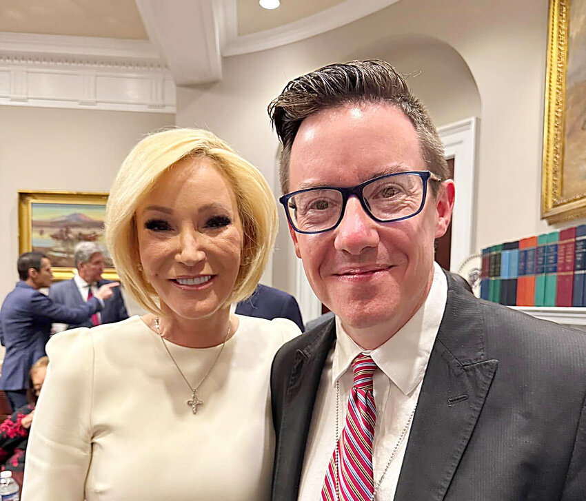 Malachi O’Brien, the lead pastor at the Church at Pleasant Ridge, was gifted a challenge coin and White House marker from President Donald Trump.