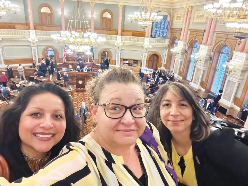 Ludivina Gonzales, Denise James and Margaret Obholz take time out for a selfie at the Capitol.