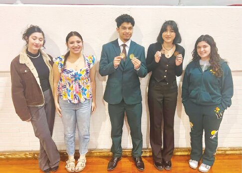 Ulysses High School Forensics had another banner day at the Hodgeman County High School Forensics Tournament in February. Adrian Escobedo finished first in Informative and qualified for state, and both he and Yuliana Vazquez  broke into finals, both finishing third and sixth in other events. &quot;Hailey Pantoja, Aaliyah Espino, and Karely Gamboa all gained valuable experience as new members and we are excited about what's to come,&quot; said a school spokesperson.