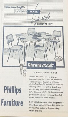 This ad for the Phillips FUrniture appeared in the March 17, 1955, edition of the Ulysses News.