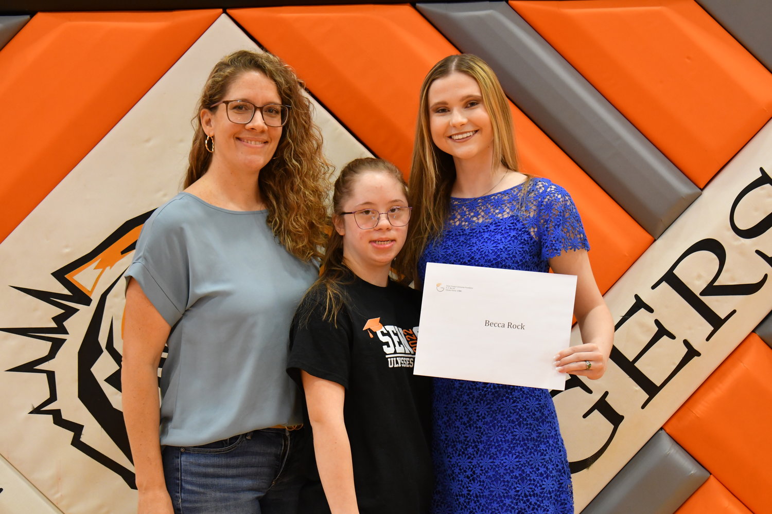 Senior Awards — Becca Rock was given the Katie Bug's Go the Distance Scholarship by Cindy Warner and Katie McElroy on Friday, May 13, 2022.