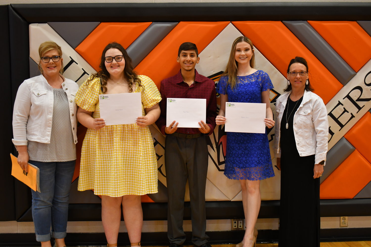 Senior Awards — McCrae Becker, Bryan Peña, and Becca Rock were given the Rotary Club Scholarship by Jerri Lynn Wells and Margaret Nightengale on Friday, May 13, 2022.