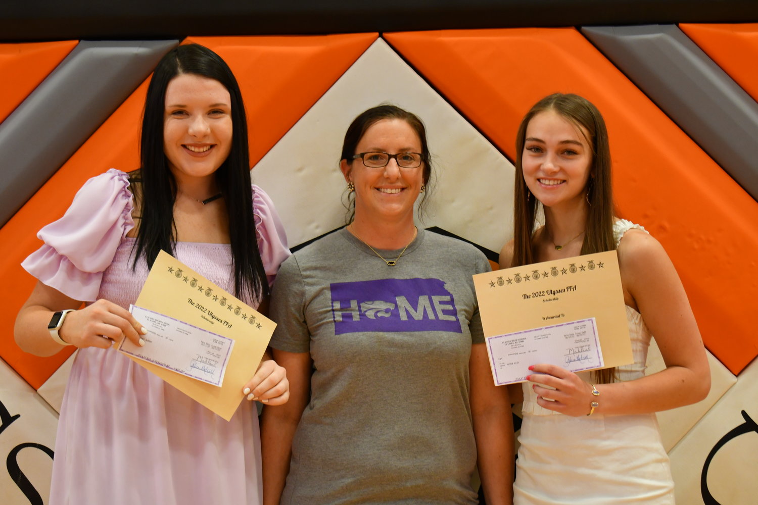 Senior Awards — Grace Murray and Hayden Riley were given the Ulysses FFA Scholarship from Megan Rice on Friday, May 13, 2022.