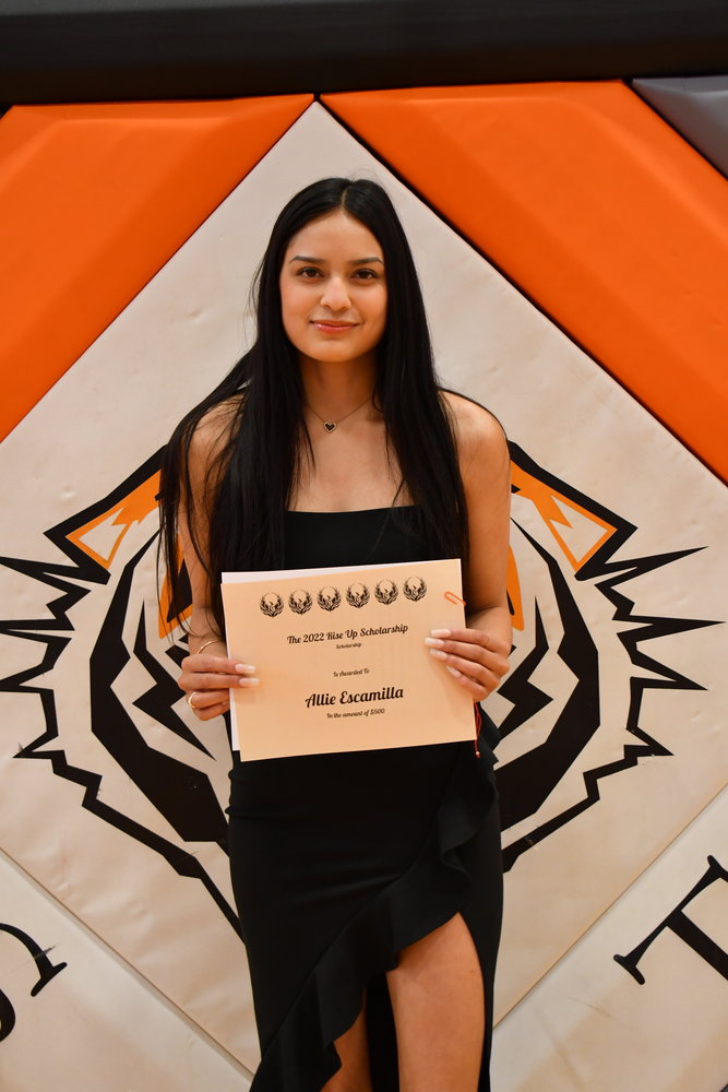 Senior Awards — Allie Escamilla was given the Rise Up Scholarship on Friday, May 13, 2022.