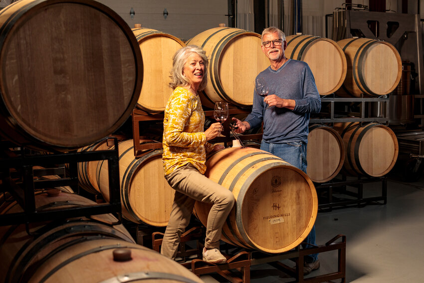 Founding winemaker Mike Wade and his wife and co-owner Karen Wade, crushed their first grapes from their estate Riverbend Vineyard in the Wahluke Slope AVA in the fall of 2000. 2024 marks 25 years of wine making at Fielding Hills Winery in Chelan.