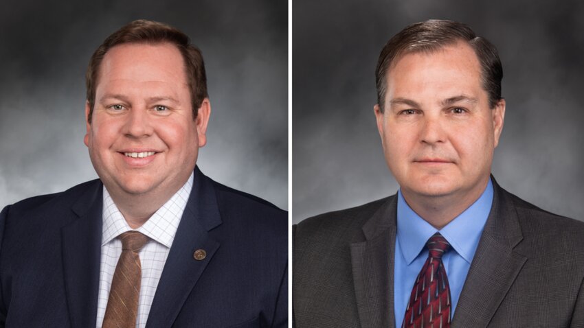 House Republican Deputy Leader Mike Steele (left) and Senate Republican Leader John Braun