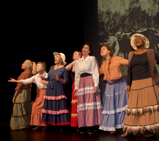The theater production weaves through local history through the stories of women.