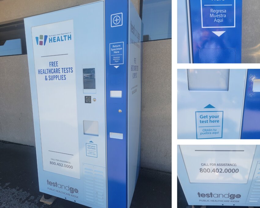 A public healthcare kiosk installed in Chelan offers free tests and supplies, including Narcan, to combat opioid overdoses. The kiosk provides 24/7 access to potentially life-saving resources.