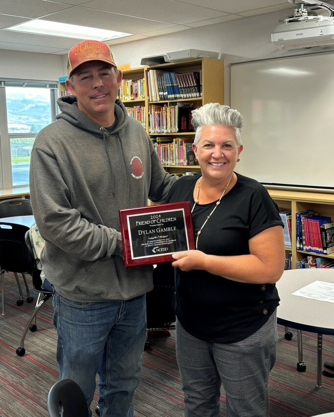 Brewster Fire Chief Dylan Gamble and Brewster School Superintendent Lynnette Blackburn.