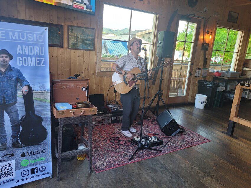 Andru Gomez is in his element performing in an intimate setting.