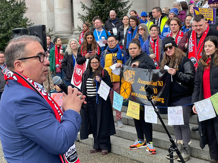 A new law in Washington will assure students are offered special education services until they are 22. State Sen. Adrian Cortes, D-Battle Ground, a special education teacher, was the sponsor. He spoke of the need for increased funding and support for public schools at a February rally of educators, parents and students at the Washington state Capitol.