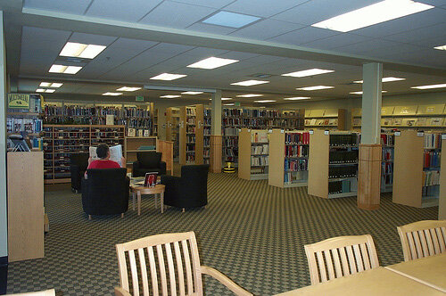 Inside the Washington State Library in Tumwater, Wash.