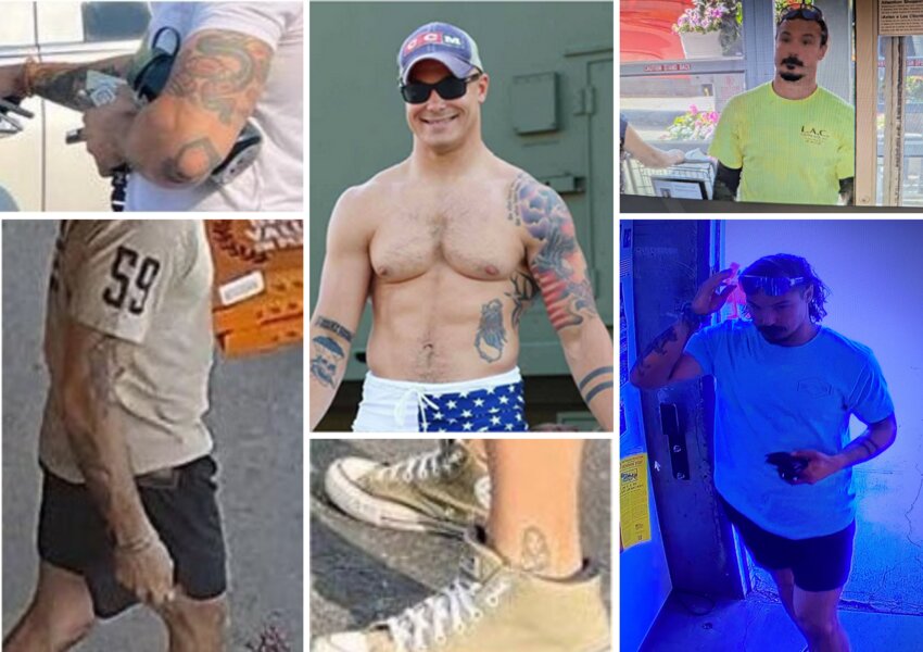 Updated photos of murder suspect Travis Decker, who is wanted for the deaths of his three daughters, show several angles of his appearance and distinctive tattoos. The new images include close-ups of tattoos on his arms and lower leg, which authorities hope will aid in identification. Decker is considered dangerous and may be armed. If seen, do not approach—call 911 immediately.