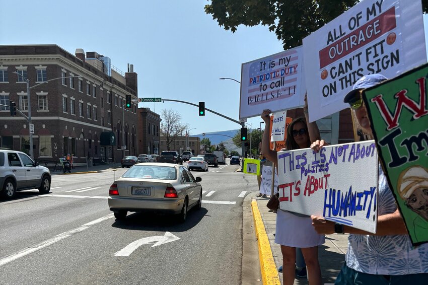 Protesters gathered in Wenatchee and across North Central Washington on June 14 for the “No Kings” demonstration, joining a nationwide movement rejecting authoritarianism and what organizers called “strongman politics.” More than 400 people participated regionally.