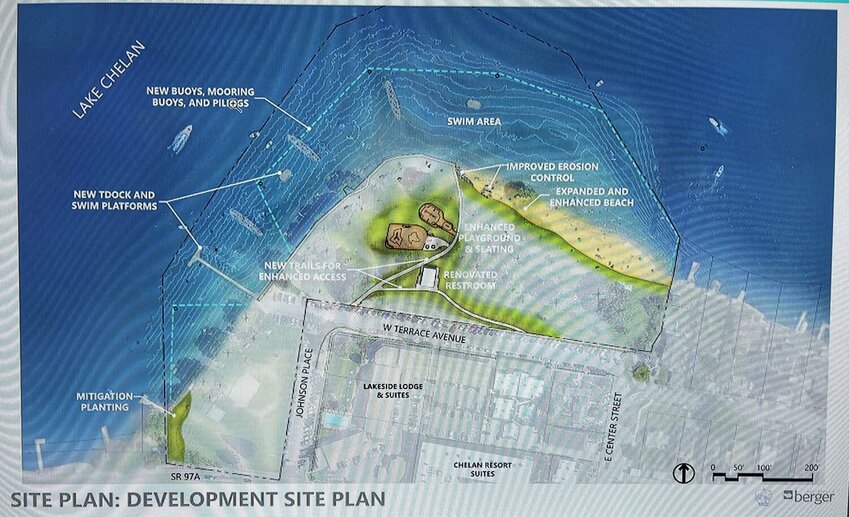 The Lakeside Park site development plan shows the proposed improvements.