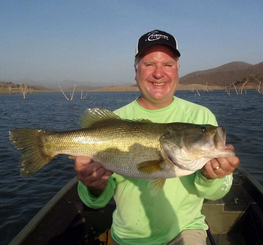 John Kruse with a big largemouth bass caught on a spinnerbait. 
Courtesy R. Johnston