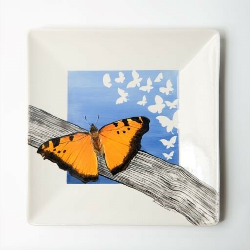 Amanda Gibbs: Butterflies  (Monarch on branch)