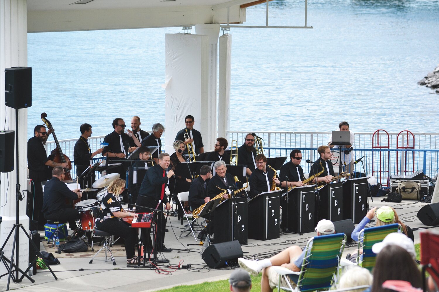 Photo by Ruth Edna Keys/LCM
Ellensburg Big Band playing a free concert at Riverwalk Pavillion on Sunday, May 23. This will be the site of the free summer concert series in Chelan