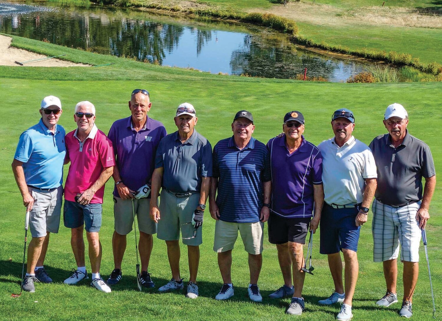 Members of the Golf Binge members traveling to Oregon were, left to right: Don Valentini, Lance Stark, Scott McDonald, Ellis Nierenberg, Bob Matson, Tom Fagerholm, Ray Wilson, and Matt Froman.
COURTESY OF LANCE STARK