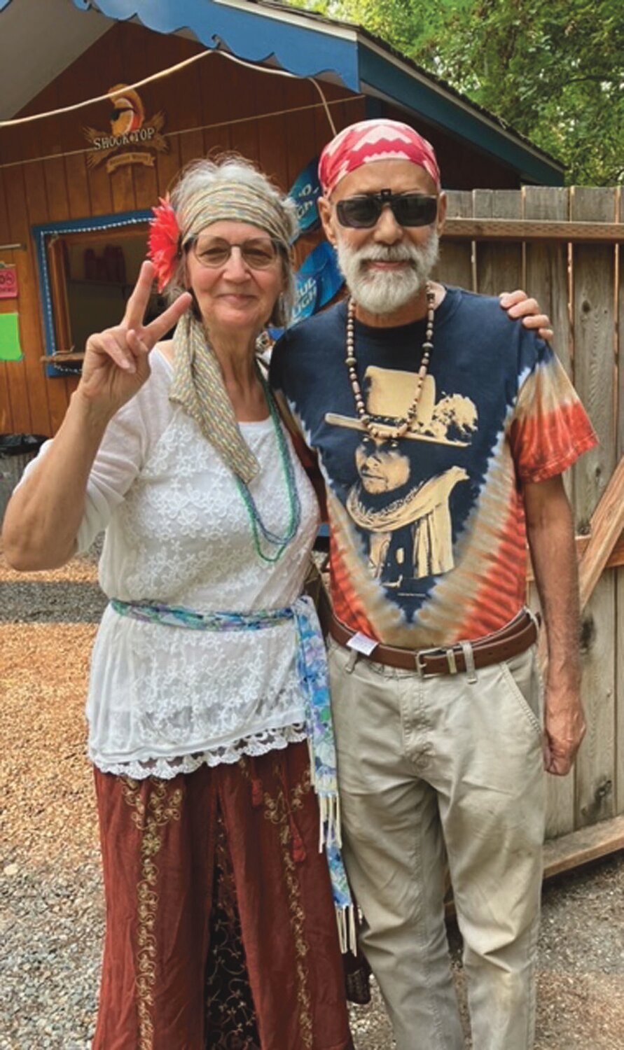 Gene “Harmony” Ramos (right) and Beth Felker (left) enjoyed the musical atmosphere that filled the air at the event. 
Courtesy Catharine Morehead
