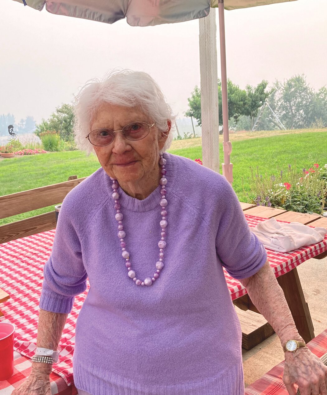 Nola Joyner of Brewster, celebrated her 100th birthday with family and friends and a barbeque at the home of her son Hershal (Karen) Joyner in Manson. She was born August 17, 1922 in Garvin County, Oklahoma. In addition to Hershal, she has a son Roger (Ruth) Joyner of Brewster, and a daughter Gayle Still of Monroe. She has seven grandchildren, 20 great-grandchildren and six great-great-grandchildren.
Submitted Photo
