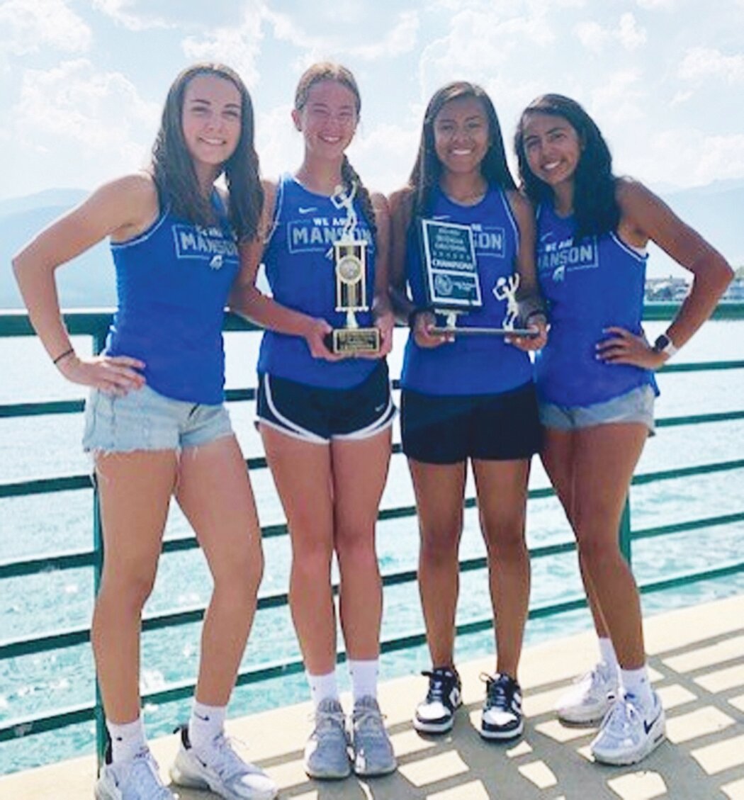 Left to right are: Kayden Koth, Afton Torgesen, Genesis Torres, and Natalee Reyna.
Courtesy Manson High School Tennis