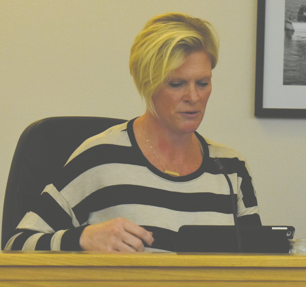 Councilwoman McCardle showed enthusiasm toward new rink as Skip Morehouse voiced his concerns.