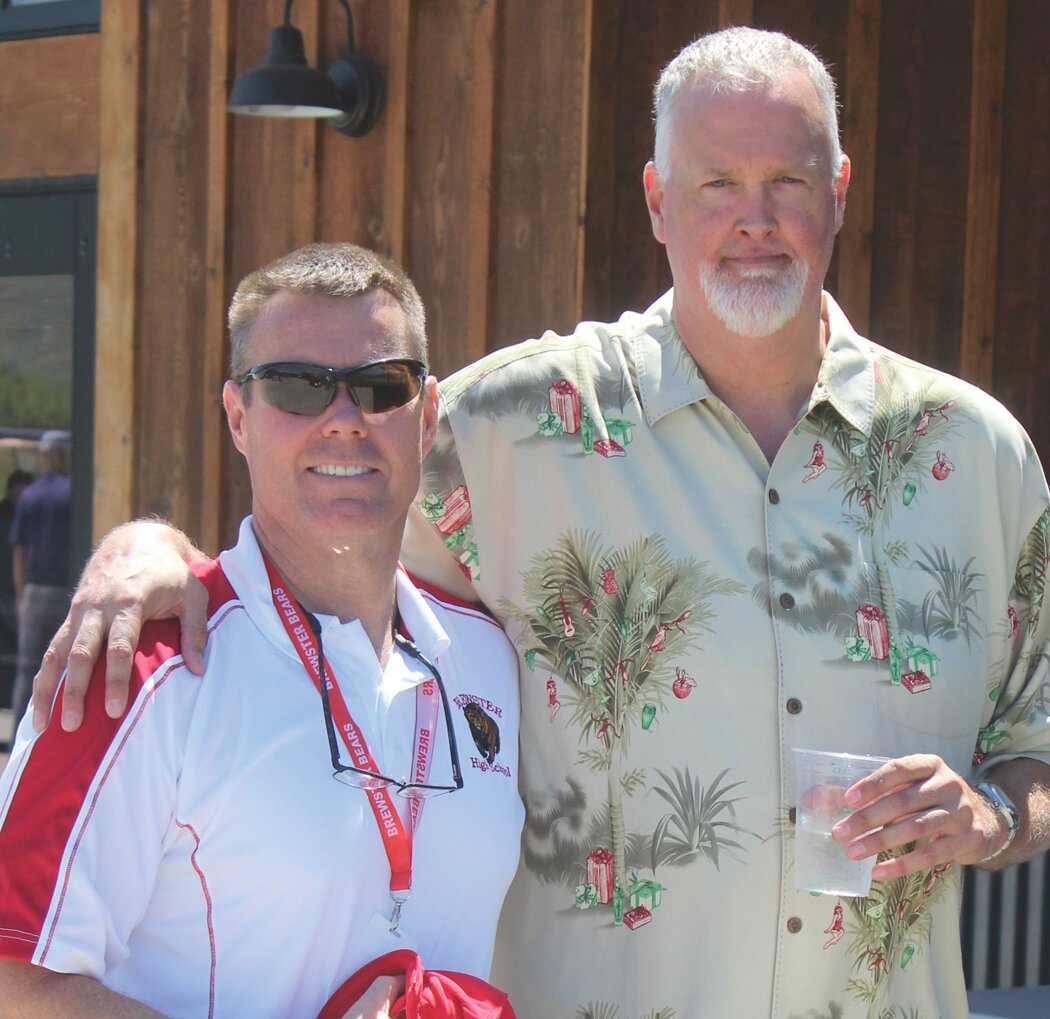 BBGC Director and event host Brian Paine, right, got some extra help from Brewster School Superintendent Eric Driessen.