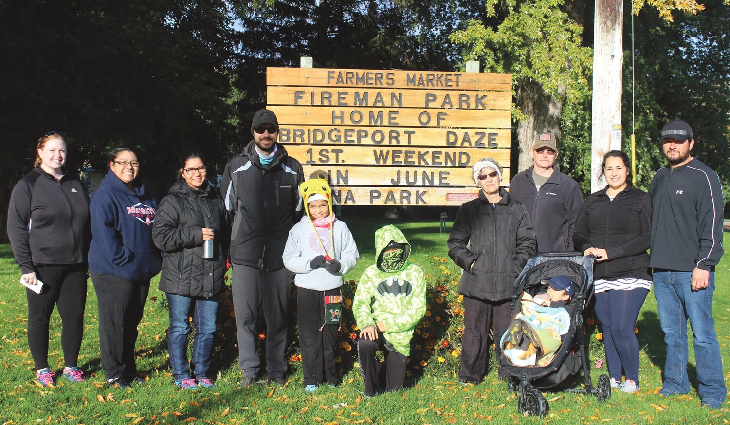 Nearly a dozen hardy walkers braved the nippy morning temperature to meet at Fireman Park and participate in a two-mile community walk sponsored by Three Rivers Hospital in Bridgeport.