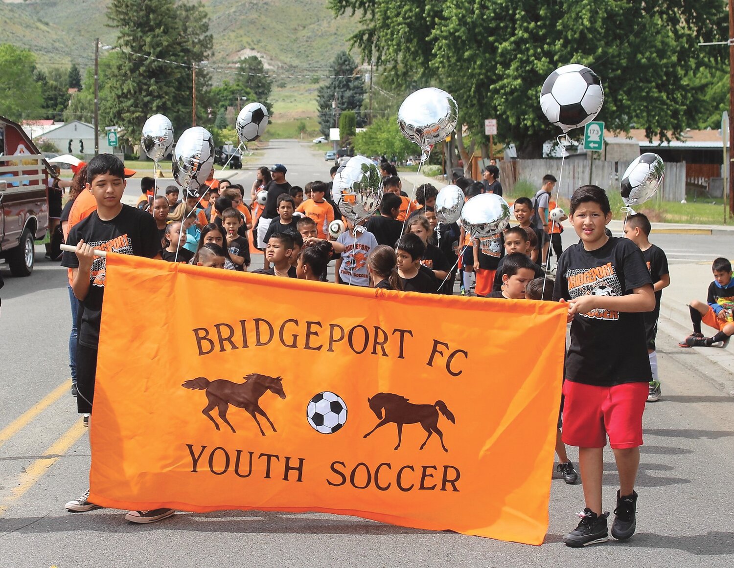 The Bridgeport Youth Soccer Club has become a fixture in the annual parade.