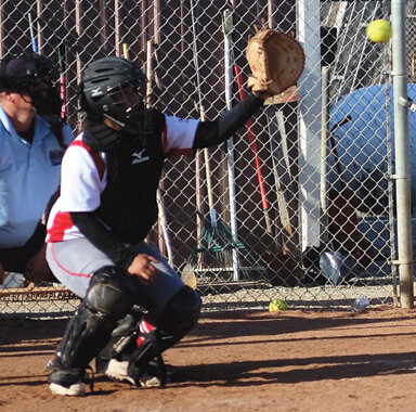 Catcher Abby Urias was solid behind the plate for Brewster