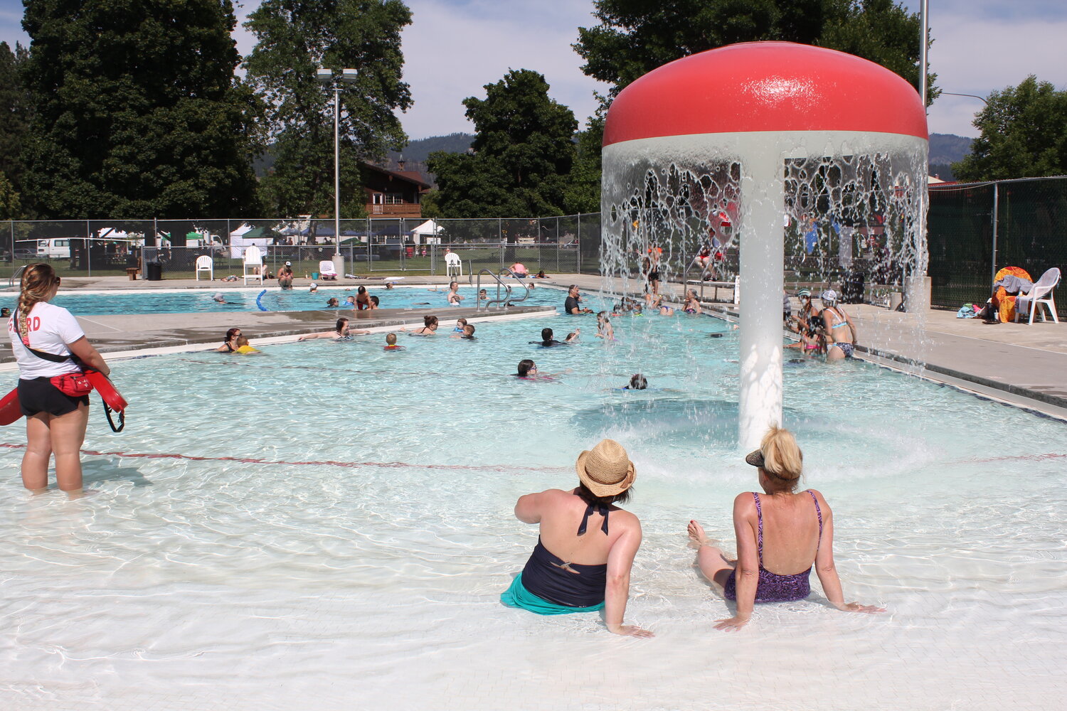 The Leavenworth city pool is a popular place on a warm summer day.