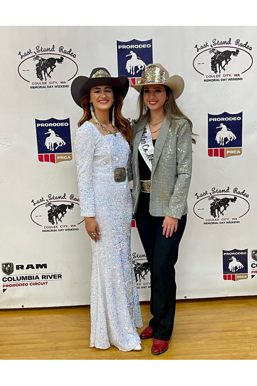 Chelan County Rodeo Queen Austyn Robinson attends the 2024 coronation for Last Stand Rodeo Queen Kaylee Stump in Coulee City.