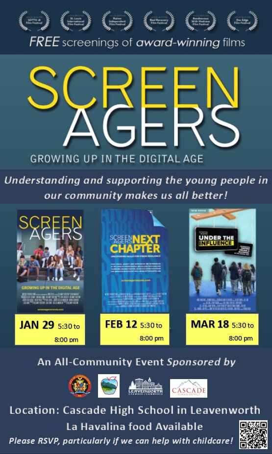 Three films being showcased are focused on developing healthier relationships with technology. Cascade will host a fourth event to engage the community in conversation about the films.